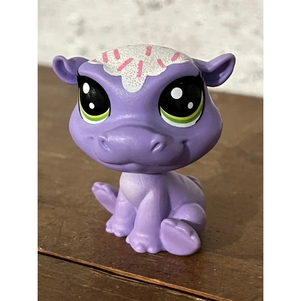Hasbro Littlest Pet Shop LPS Purple Hippopotamus #3-158 Glittery Icing Sprinkles